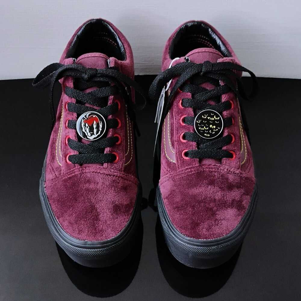 Vans Women's Vans x Disney Old Skool Stackform 'Poison Apple' in Mahogany Velvet - Picture 3 of 16